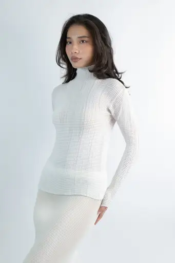 Issey Miyake Waffles Pleated Tunic