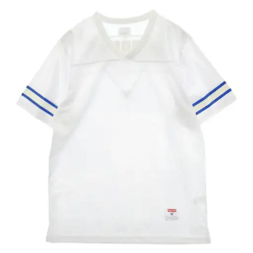 Supreme シュプリーム 15SS Blank Football Jersey フットボール 半袖 メッシュ Tシャツ カットソー ホワイト系 M【中古】