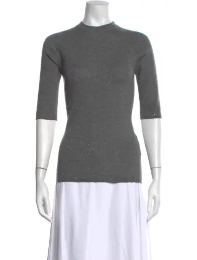 Mock Neck Three-Quarter Sleeve Top w/ Tags