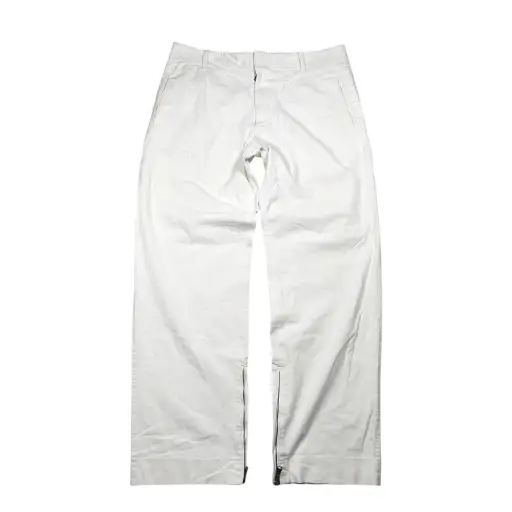 Dolce & Gabbana White Zip Trousers