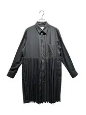 Comme des Garcons Polyester spun broadcloth pleated blouse GP-B021 M Black