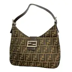 フェンディ(Fendi) フェンディ ショルダーバッグ ズッカ ナイロンキャンバス ブラウン レディース