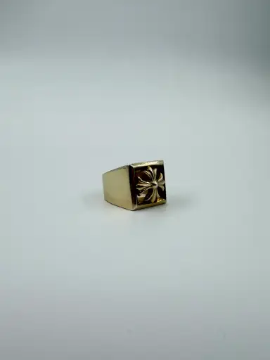 CHROME HEARTS PLUS CROSS BLOCK SILVER RING