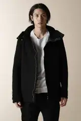 individual sentiments インディビジュアルセンチメンツ ウーブン ジップアップ フーディ ブルゾン