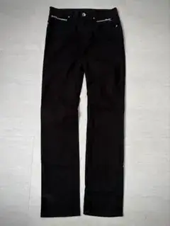 "semanticdesign"black zip straight denim