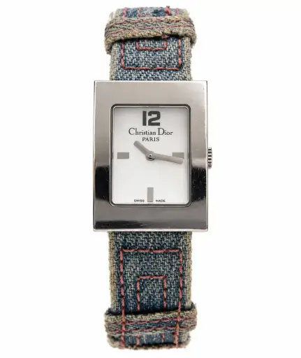 Christian Dior D78-109 Mother Of Pearl Dial Blue Denim Strap Watch(579-CHR-L). LWM864
