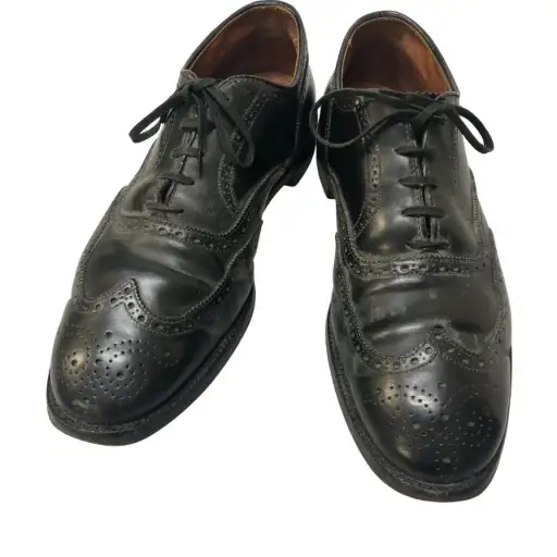 オールデン レザーシューズ ウイングチップ 9741 コードバン メンズ ブラック サイズ US10.5 ALDEN ビジネスシューズ 約28.5cm【LA】【中古】
