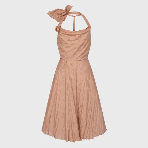 Nude Silk Dress Céline circa 2000