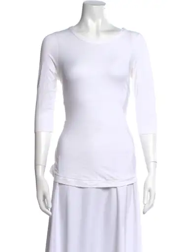Scoop Neck Three-Quarter Sleeve T-Shirt