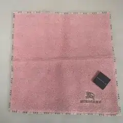 BURBERRY タオルハンカチ ピンク ノバチェック　ホース　バーバリー