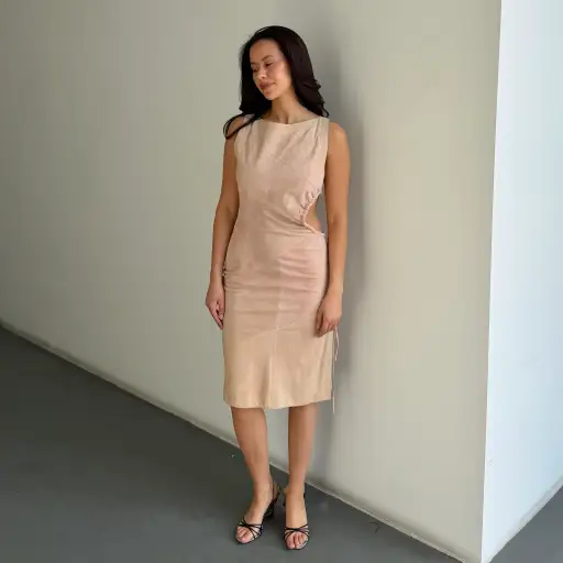 Valentino Suede Cut Out Dress