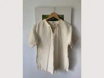 Toteme linen blend cream tie top