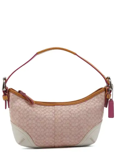 6351 Pink Signature Soho Shoulder Bag