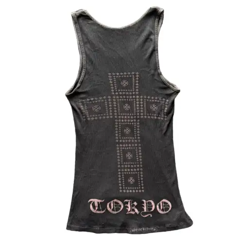 Chrome Hearts Tokyo Exclusive Pink Cross Tank Top Vintage