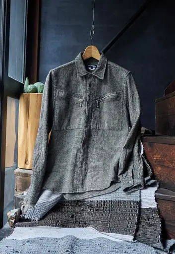 JUNYA WATANABE MAN 2007's Wool Glen Check Zipper Poket Shirts