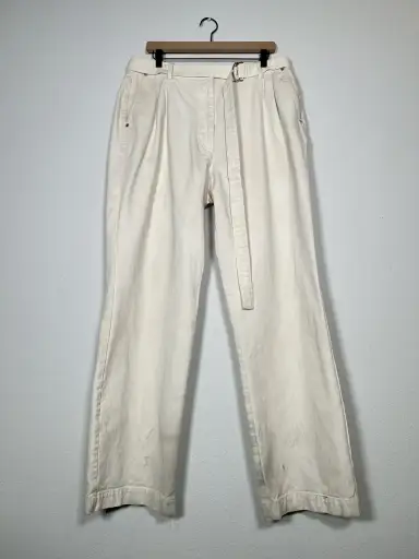SS22 Pleated Belted Oversized Jeans