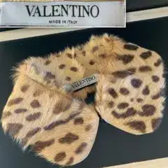 【VALENTINO】付け襟　ヒョウ柄　ハラコ