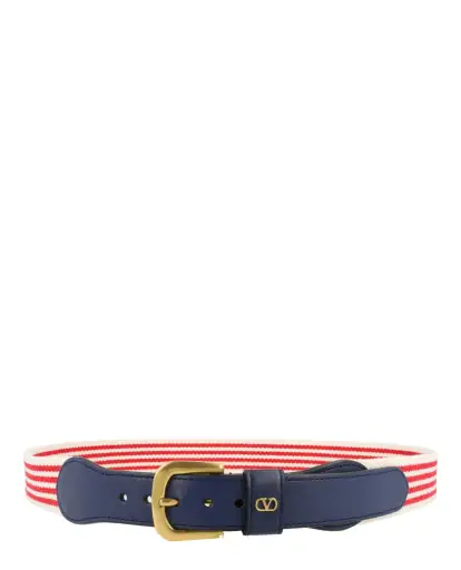 VLogo Signature Striped Belt