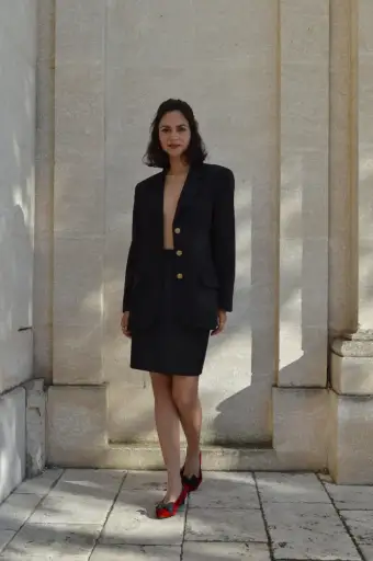 1990s Moschino skirt suit