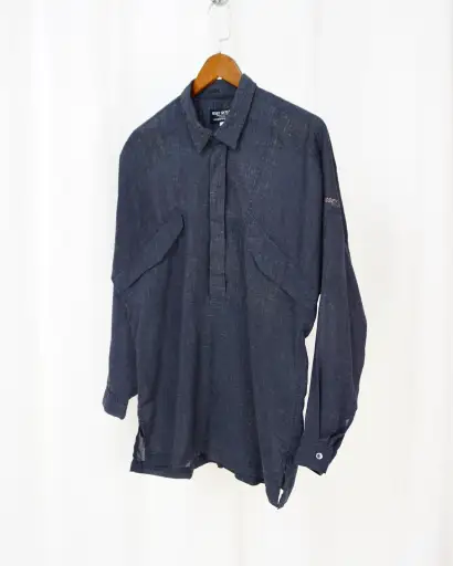 ISSEY MIYAKE X SKYLINE Pull-over Shirt c.Late 80s