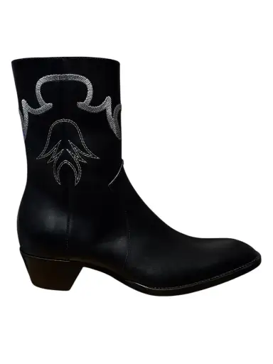 JJL Western Embroidered Leather Boots
