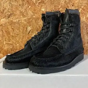 YUKETEN BEAMS Maine Guide Boots 6.5 コラボ 別注 限定 ハラコ レザー Black Hair
