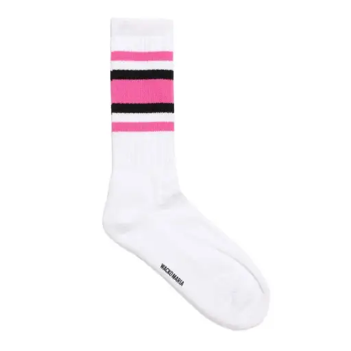 SKATER SOCKS ( TYPE-1 ) #WHITE-PINK [26FW-WMA-SO01]