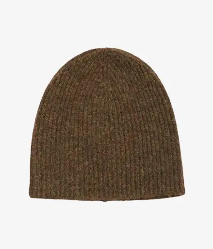 EVAN KINORI ''KNIT HAT | TOP DYED WOOL'' (DARK OLIVE)