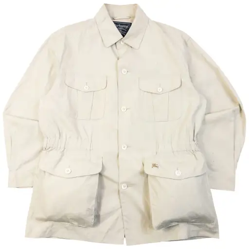 Vintage 90s Burberry Zip Up Cargo Jacket Size S