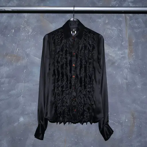Just Cavalli silk frill shirt