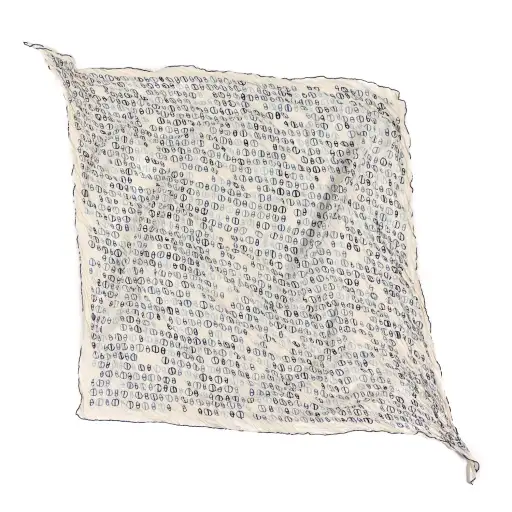 Cotton Silk Crinkled Maillons Libres 140 Scarf