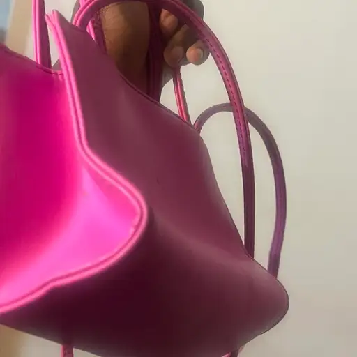 Pink Telfar mini bag with logo #mini #logo