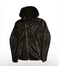 JOHNNY WOLF coating hoodie riders jacket
