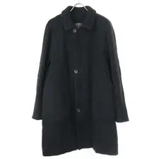 BIEK VERSTAPPEN Vintage Wool Tweed Coat M Black Donegal Handwoven Dolman
