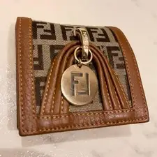 Fendi Zucchino Coin Case Purse Canvas Mint gift