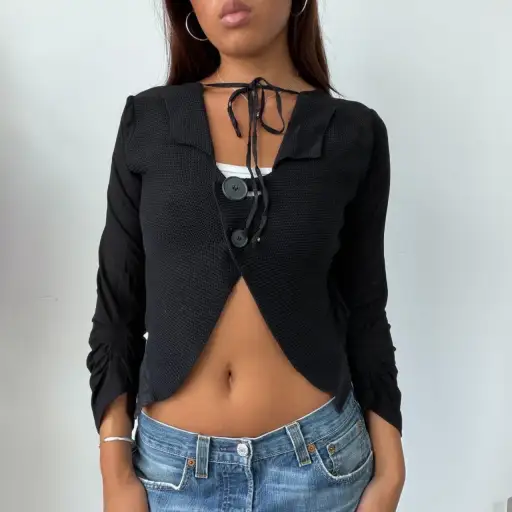 Vintage Cop Copine Black Bolero