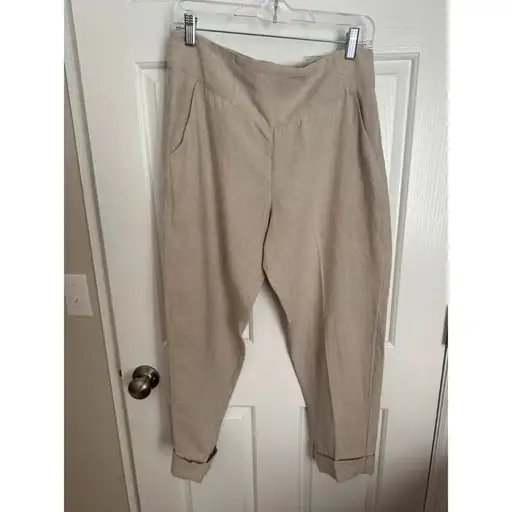 Tailored Natural 100% Linen Pants