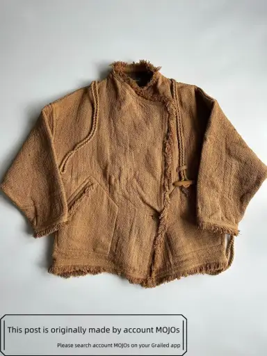 Sz 9 Issey Miyake 90s Woven Light Brown Work Jacket mojos001