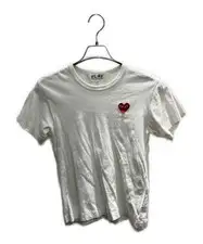 PLAY COMME des GARCONS                    Short sleeve cut and sew white AX-T108