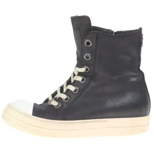 CHROME HEARTS RAMONES Silver Leather Sneakers
