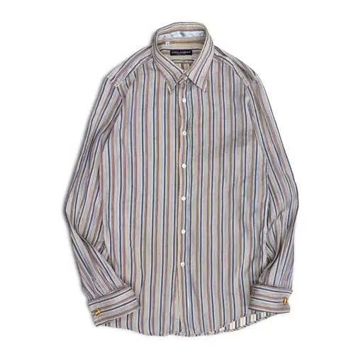 【DOLCE&GABBANA】 SHIRT ドルガバ　シャツダブルカフスシャツ　ストライプ