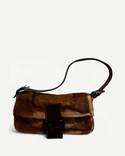 2000s Pony Hair Baguette Bag