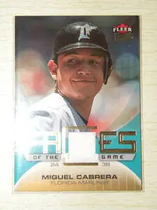 ☆コレクション整理！！美品！『2007　FLEER ULTRA　ジャージカード　フロリダマーリンズ　ミゲル・カブレラ（MIGUEL CABRERA）