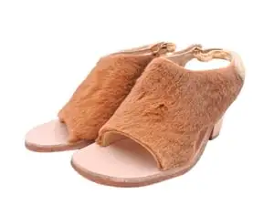 KOJI KUGA コージ クガ ファー サンダル size23/キャメル ◇■ ☆ gia3 レディース