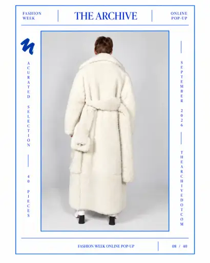 THE POP UP - The Off White Fluffy White Shearling Coat