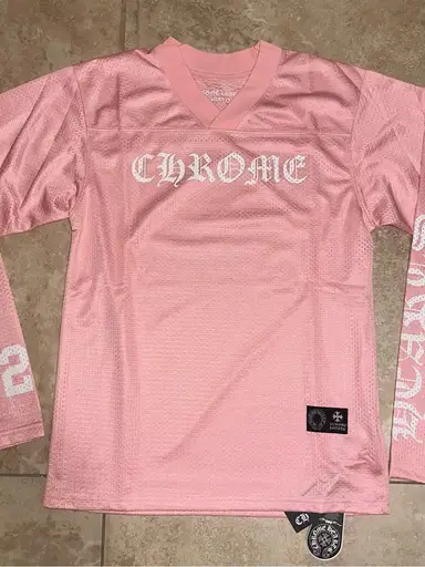 Chrome Hearts Pink Mesh Kids Jersey Top
