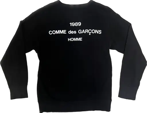 1989 Comme Des Garçons Homme logo print Staff V-Neck Sweater