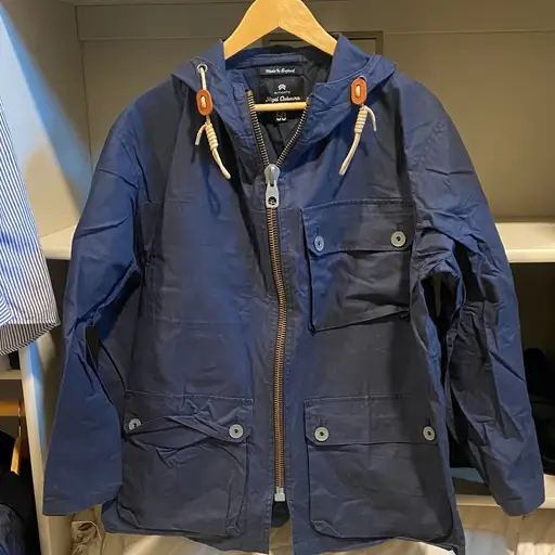 Navy Hooded Field Jacket by