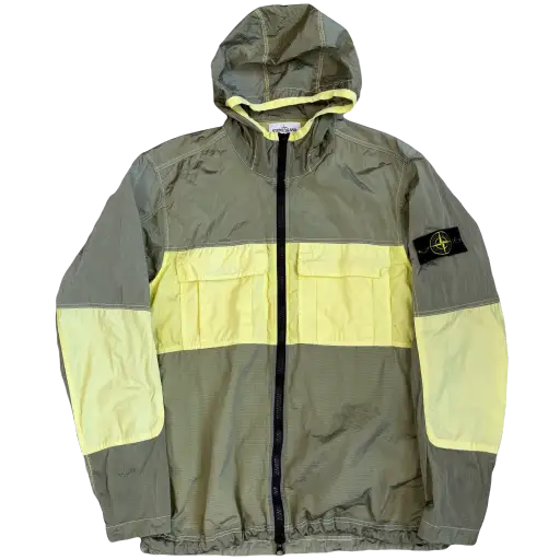 Stone Island SS/19 Nylon Metal Watro Ripstop Jacket In Khaki Green (XL)