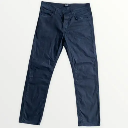 Raf By Raf Navy coated jeans
